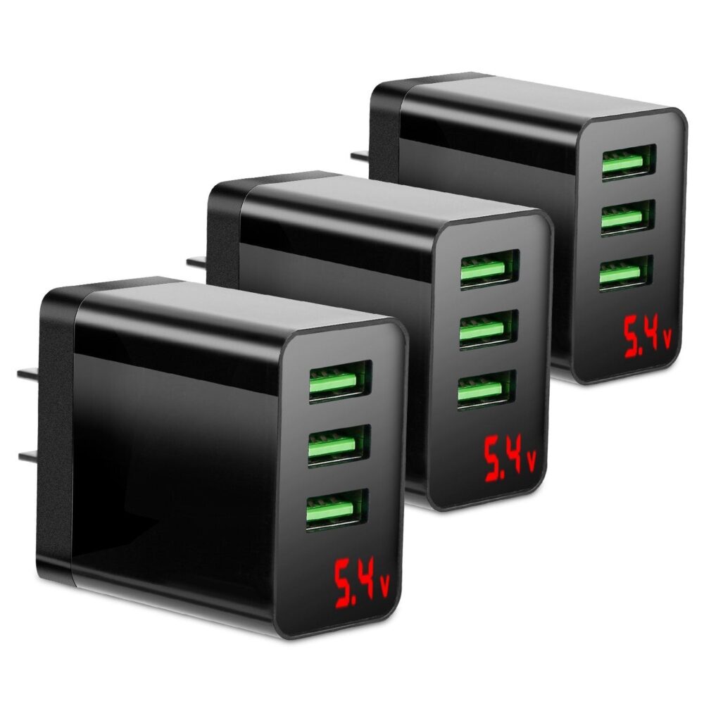 3-Pack: 3-Port USB Wall Charger - Image 3