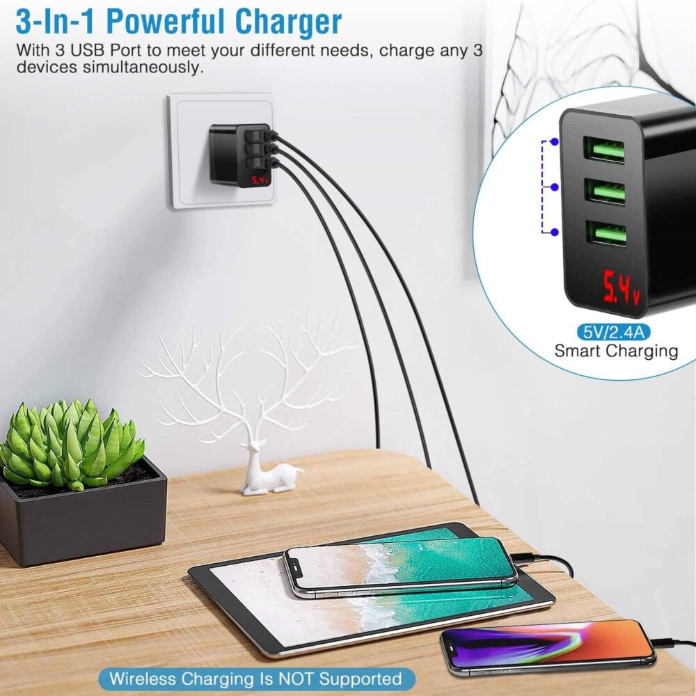 3-Pack: 3-Port USB Wall Charger - Image 11