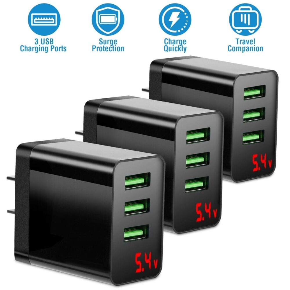 3-Pack: 3-Port USB Wall Charger - Image 6