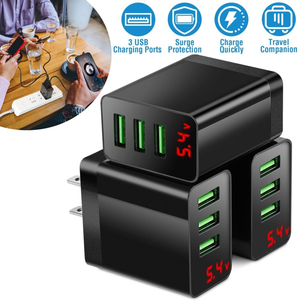 3-Pack: 3-Port USB Wall Charger - Image 9