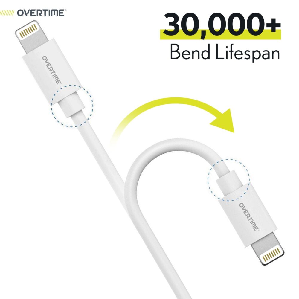 6 Ft./10 ft. Overtime Apple MFi Certified iPhone Charger Lightning Cable Pack - Image 2