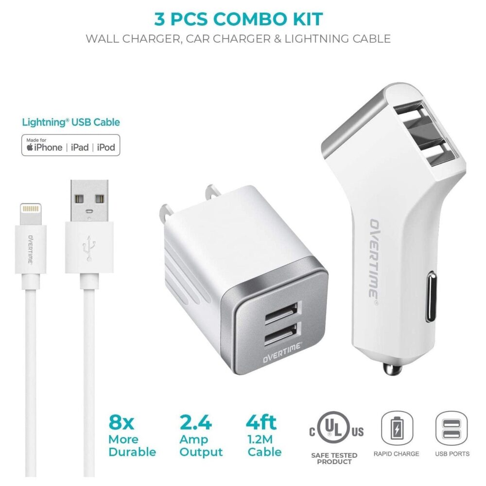 Overtime Dual iPhone Car Charger Set - Image 2