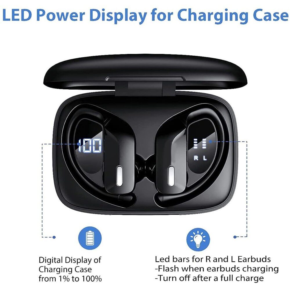 Sports Bluetooth Wireless Earbuds with Microphone - Image 2