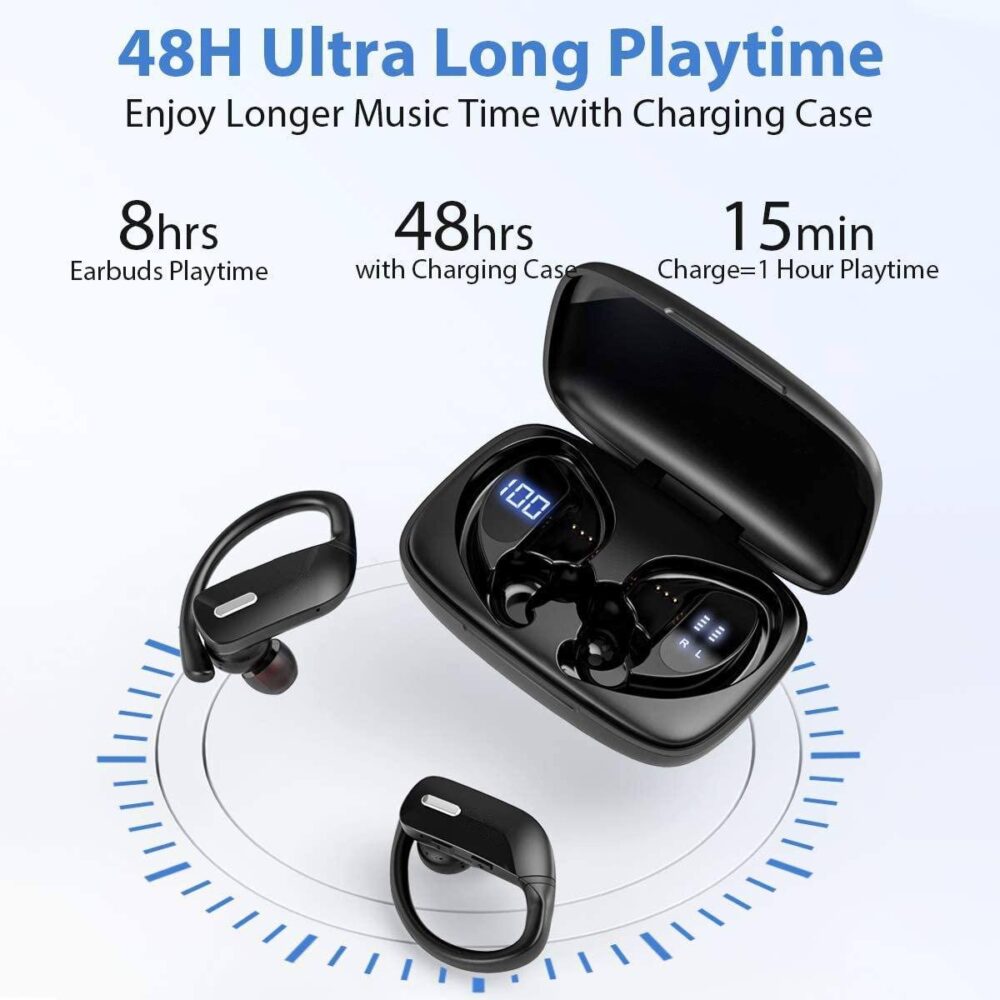 Sports Bluetooth Wireless Earbuds with Microphone - Image 3
